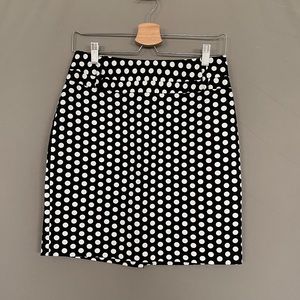 Rafaella, Black&White Polka Dots Skirt, Size 6P
